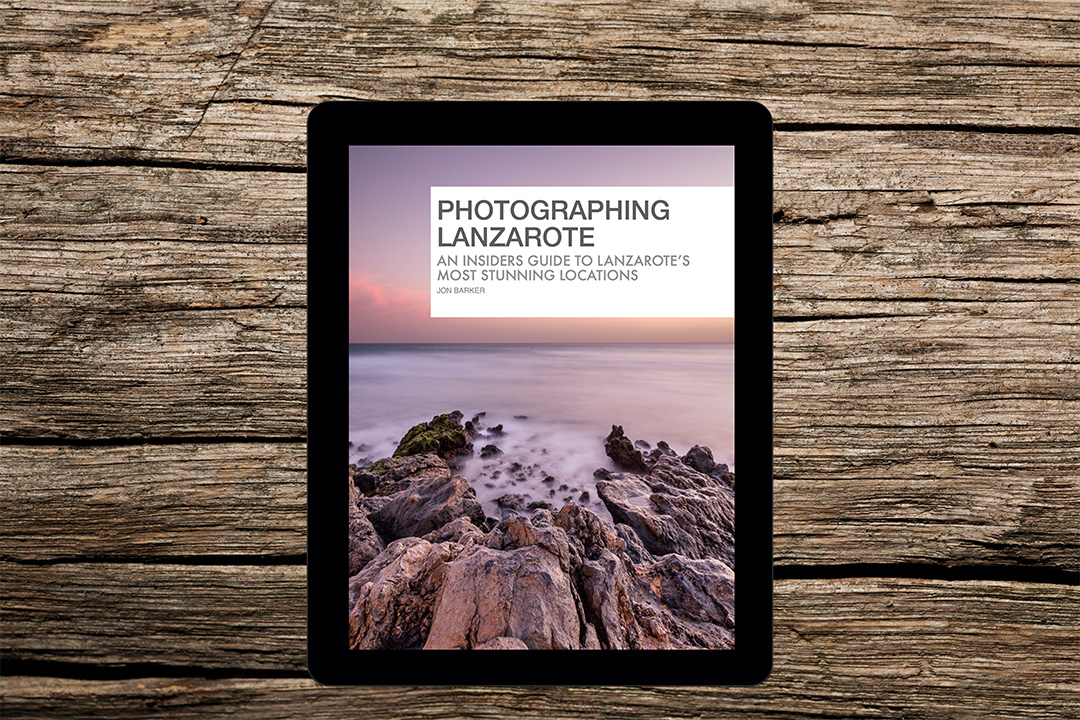 Photographing Lanzarote eBook being used on an Apple iPad